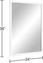 BOMINICA Rectangular Wall Mirror 24” x 36” Bathroom Mirror Framed Wall Mirror - Image 4