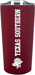 Campus Colors NCAA Stainless Steel Tumbler perfect for Gameday - 18 oz - Double Walled - Keeps Drinks Perfectly Insulated (Texas Southern University - Maroon)