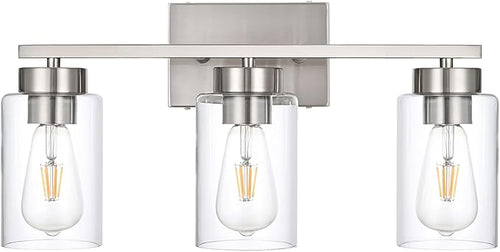 3-Light Bathroom Vanity Light, Modern Brushed Nickel Wall Lights by A1A9