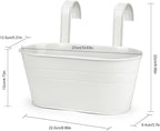 OGIMA 4pcs Hanging Flower Pots, Metal Iron Wall Planter Indoor/Outdoor - Image 3