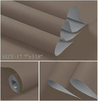 Dimoon 236''x17.7'' Etoupe Peel and Stick Wallpaper Contact Paper Modern Self - Image 2