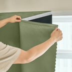 AJAZZ Self Adhesive Curtains 100% Blackout Shades Window Cover Sticky Curtain by AJAZZ