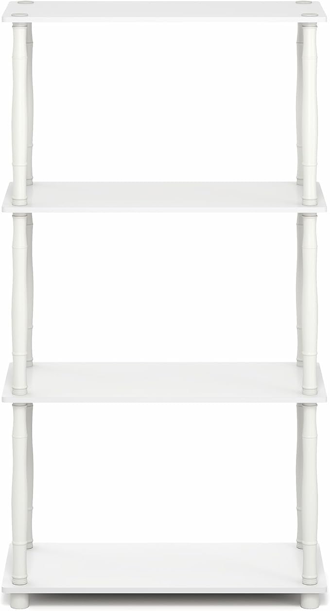 Furinno Turn-N-Tube Storage Shelves, 4-Tier Open Frame Book Shelf, Standing - Image 7