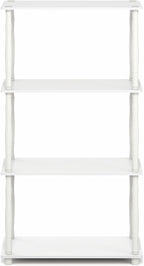 Furinno Turn-N-Tube Storage Shelves, 4-Tier Open Frame Book Shelf, Standing - Image 7