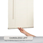LOTUS & WINDOWARE Blinds 1 inch Cordless Mini Vinyl Wand Control - Image 3