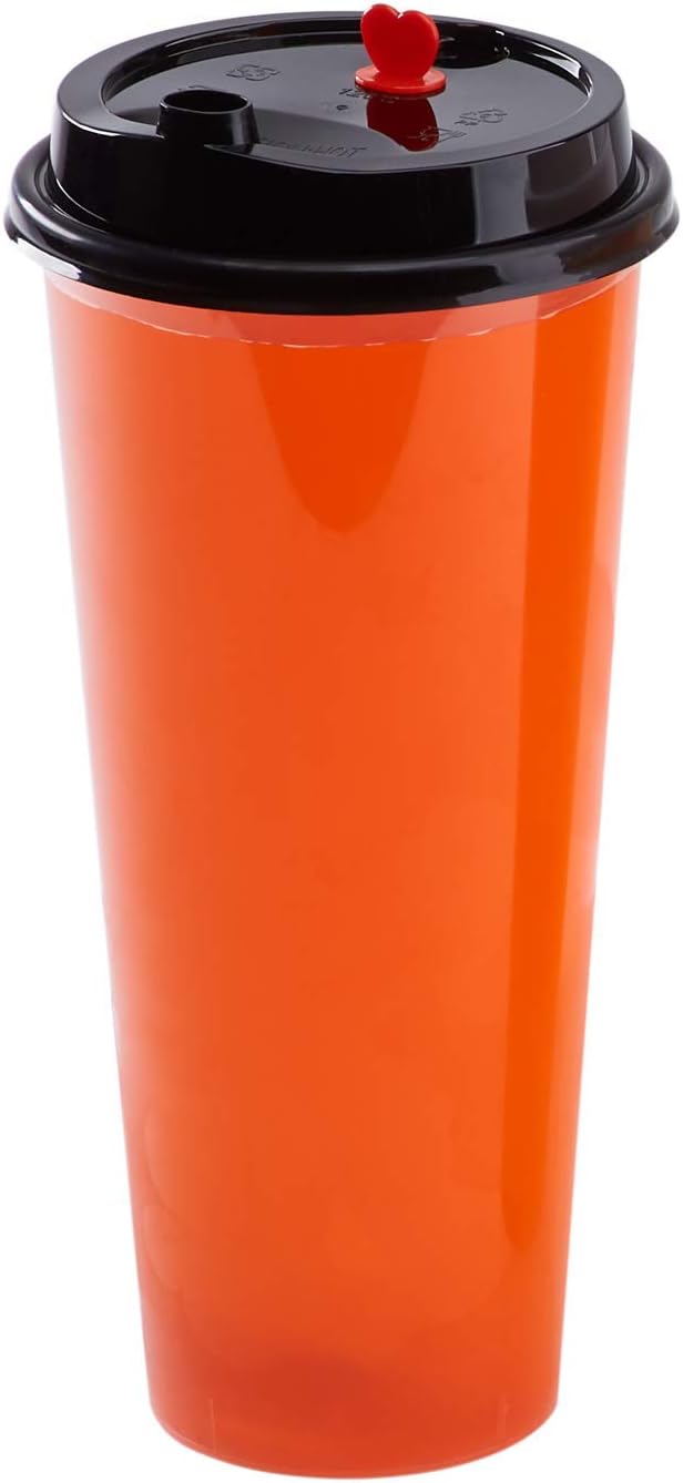 Karat Sipper Dome Lid for 24 oz Tall Premium PP Cup - Black