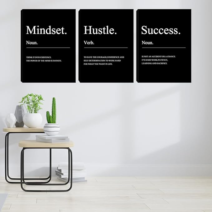 Motivational Wall Decor 3 Pieces Success Paintings Motivational Posters Prints - Image 3