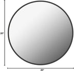 Sunniry Black Circle Mirror, Round Bathroom Mirror 20 inch, Round Wall Mirror - Image 9