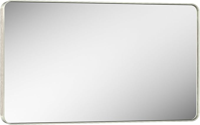 Keonjinn 40 x 24 Inch Brushed Nickel Bathroom Mirrors - Image 8