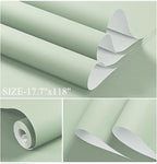 Dimoon 236''x17.7'' Green Peel and Stick Wallpaper Contact Paper Modern Self - Image 3