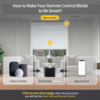 Motorized Blinds with Remote, Grasscloth Fabric Smart Blinds with Valance Cover - Image 5