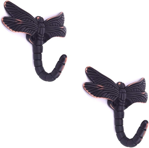 2pcs Dragonfly Coat Hooks Decorative Creativity Wall Mounted Hanger Hook by Geenite