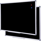 2 Pack Durable 48x36 Inch Large Magnetic Black Chalkboard – Wall-Mounted by DexBoard