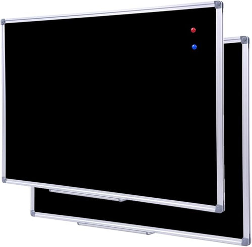 2 Pack Durable 48x36 Inch Large Magnetic Black Chalkboard – Wall-Mounted by DexBoard