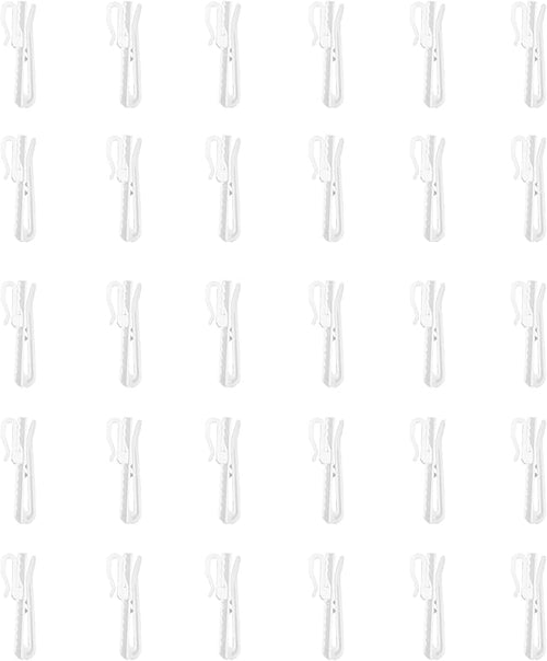 30 PCS Plastic Curtain Hooks Adjustable Pinch Pleat Curtain Clips Room Divider by CBSROROHome
