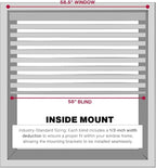 LOTUS & WINDOWARE Cordless Mini Blind, 58.5" Wide x 48" Long - Image 4