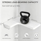 Floating Corner Shelves, Wall Shelf Set of 3, Shelves - Image 2