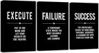 Framed Canvas Wall Art Success Quote, Office Wall Art, Positive Motivational - Image 8