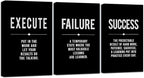 Framed Canvas Wall Art Success Quote, Office Wall Art, Positive Motivational - Image 9