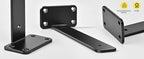 4 Pack - 5 inch Black Hidden L Shelf Bracket Iron Floating Shelf Brackets - Image 8