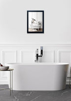 Framed Kids Bathroom Wall Decor Funny Bathroom Wall Art Black and White Canvas - Image 9