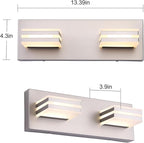 2-Light, 12.6-Inch Wall Lights Brushed Nickel Vanity Lights - Image 5