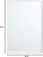 Better Bevel Frameless Rectangle Mirror, 22.5" x 34.5" Bathroom Wall Mirror - Image 10