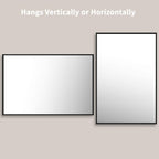 LOAAO 48"X32" Black Rectangle Bathroom Mirror Wall, Matte Black Aluminum Alloy - Image 4