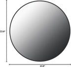 VooBang Round Mirror 23.6" Black Wall Mounted Circle Mirrors Vanity Mirror - Image 9