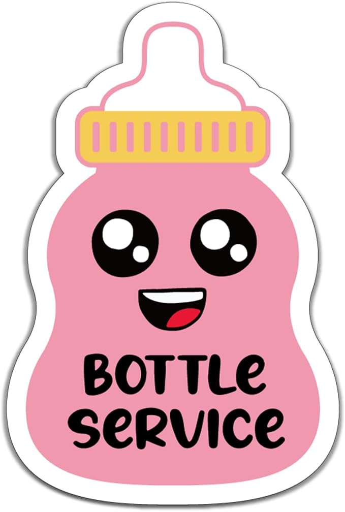 YAZMEEN 20 Pcs Cute Pink Bottle Nurse Stickers 2.5" Bottle Service Nursing Stickers Decals for Water Bottle Laptop Phone Funny Work Accessories for OB RN Labor and Delivery Nurse Doctor Medical Work
