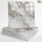 10pcs Peel and Stick Tile Shower Waterproof Marble Tiles Wall Panels, by Unknown