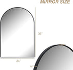 Arched Bathroom Mirror for Wall, HD Glass Over Sink for Bathroom - Image 6