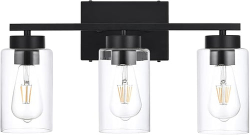 3-Light Bathroom Vanity Light, Modern Black Wall Lights by A1A9