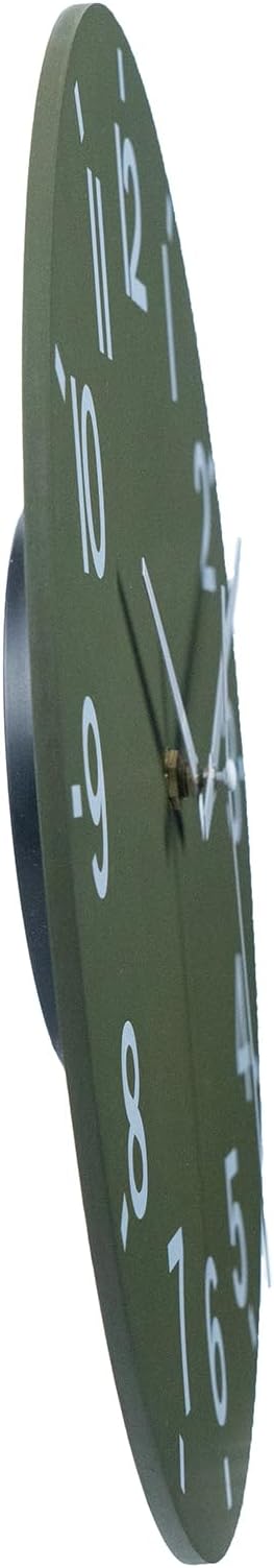 HZDHCLH Wall Clock 8 Inch Silent Non Ticking Wood Battery Operated Green Wooden - Image 7
