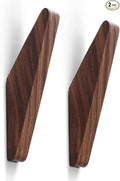 COCOYA 2Pack Wood Hooks Wall Mounted, Minimalist Easy Install Natural Real by COCOYA