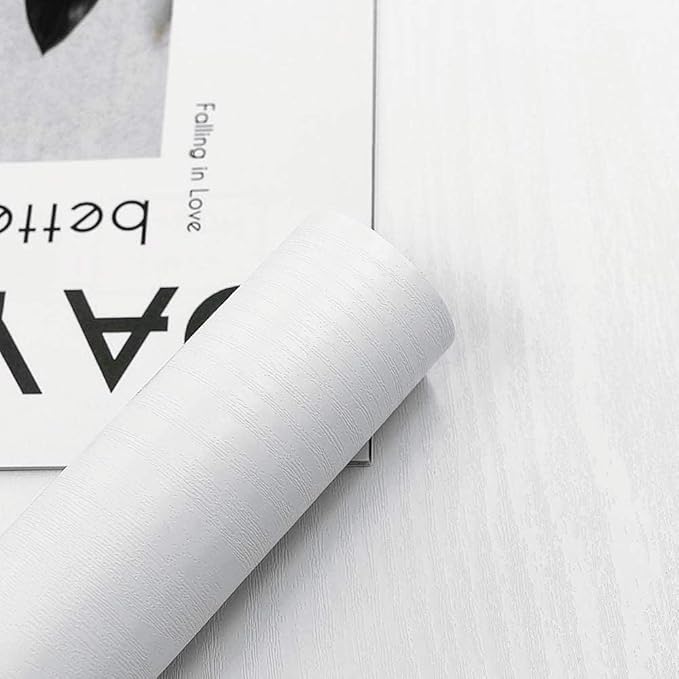 Abyssaly White Wood Contact Paper 11.8" X 394" Decorative Shiplap Self-Adhesive by Abyssaly