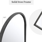 Dewfig Arched Window Wall Mirror, Vanity Mirrors - Image 6