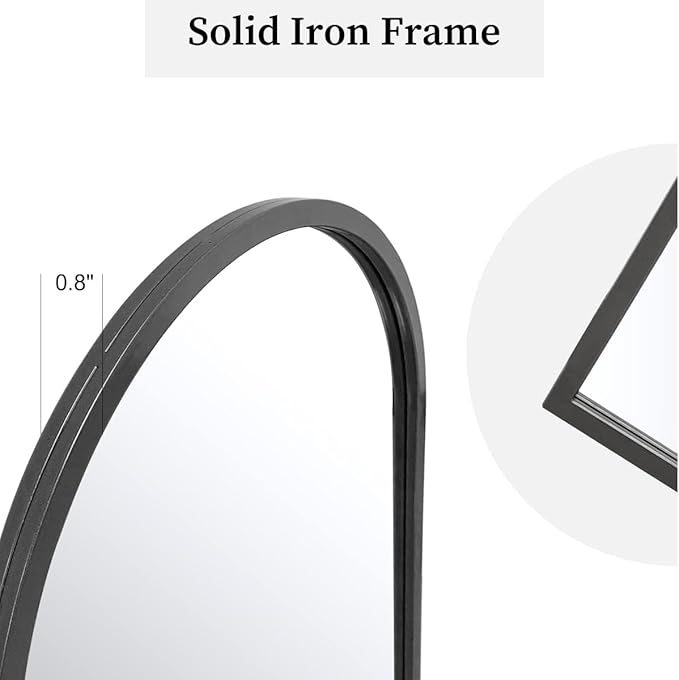 Dewfig Arched Window Wall Mirror, Decorative Mirror, Vanity Mirrors - Image 5