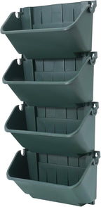 Vertical Wall Planter with 24 Plastic Pots, Wall-Mounted Garden Planter - Image 3
