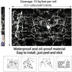 Arthome Black Marble Contact Paper, Peel and Stick Black Paper, Self Adhesive - Image 7