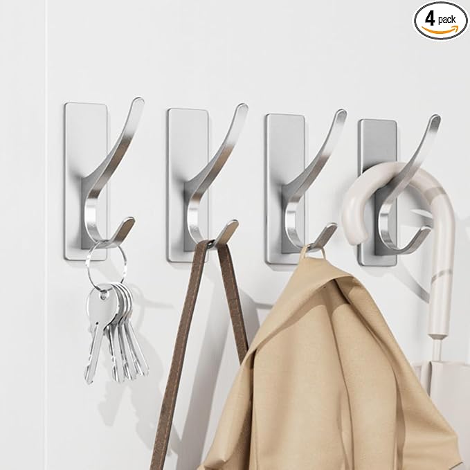 pickpiff Silver Self Adhesive Coat Hooks by pickpiff