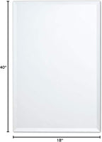 Better Bevel Frameless Rectangle Mirror | 18" x 40" Bathroom Wall Mirror - Image 10