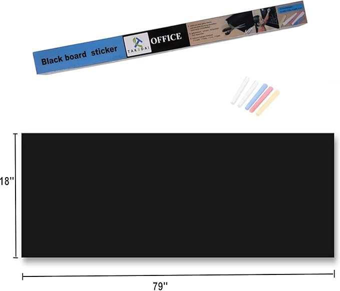 Chalkboard Wallpaper Peel and Stick, 18 × 79 Inches, Removable Blackboard - Image 6