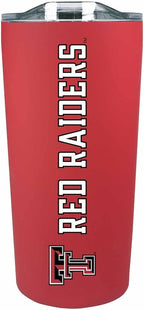 Campus Colors NCAA Stainless Steel Tumbler perfect for Gameday - 18 oz - Double Walled - Keeps Drinks Perfectly Insulated (Texas Tech Red Raiders - Red)