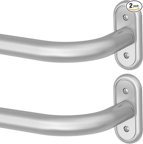 2 Pack Curtain Rods 32-46 Inch, 1 Inch Adjustable Heavy Duty Room Darkening by Wolistsa