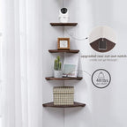 Corner Shelves, Floating Corner Shelf, Round End - Image 4