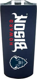 Campus Colors NCAA Stainless Steel Tumbler perfect for Gameday - 18 oz - Double Walled - Keeps Drinks Perfectly Insulated (Howard University - Navy)