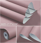 Dimoon 78.7''x17.7'' Pink Peel and Stick Wallpaper Contact Paper Modern Self - Image 2