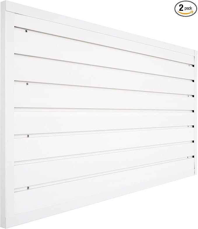 Slatwall Panel Garage Organizer, Heavy Duty Wall Mounted PVC Slat Wall Panels by FRAYSCENT