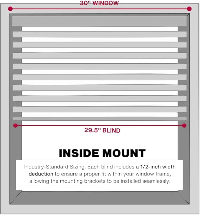 LOTUS & WINDOWARE Cordless 1" Vinyl Blind, Room Darkening, Horizontal Blinds - Image 4